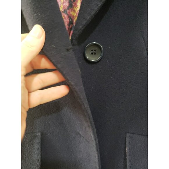 Cinzia Rocca Women’s Navy Blue Wool Cashmere Pea Coat Size 38 US 2 Italy - Picture 2 of 13